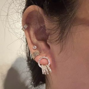 Beautiful Rhinestone Decor Earrings